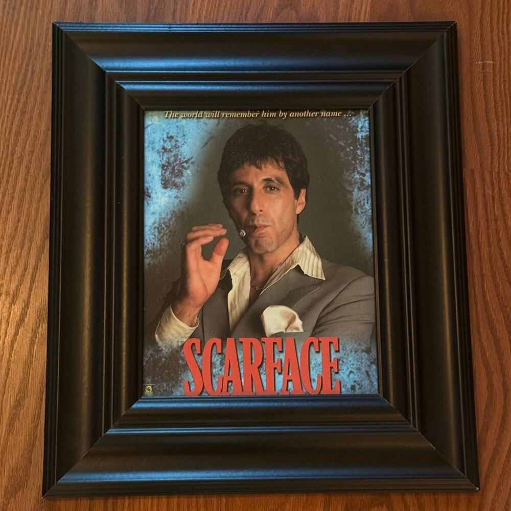 Scarface Picture with Black Frame  EXCELLENT CONDITION